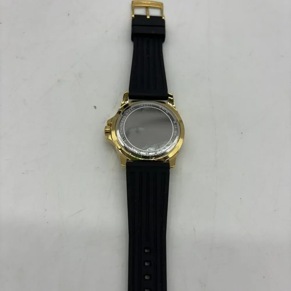 Michael Kors Black and Gold Silicone Strap Watch - Picture 3 of 3